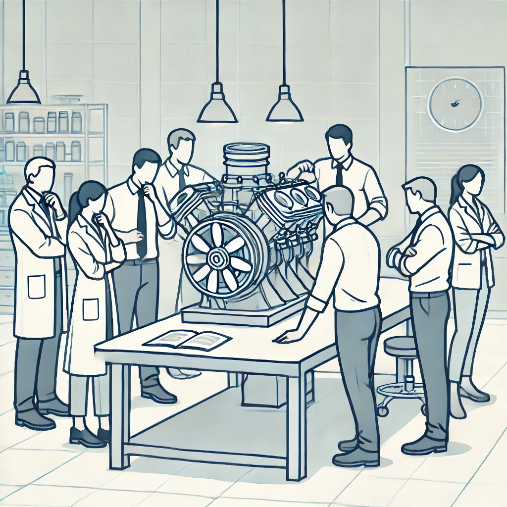 Das Team bei einem Projekt