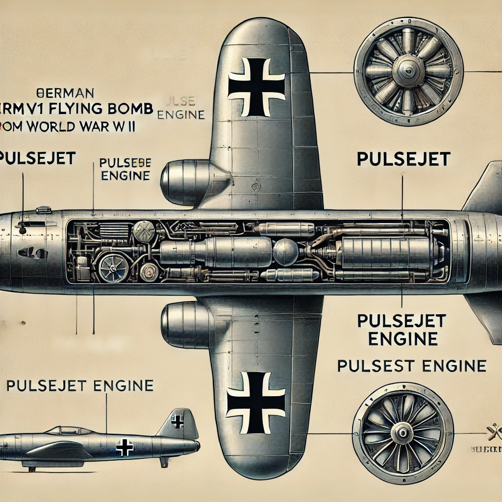 V1 Flugbombe mit Pulsejet-Antrieb